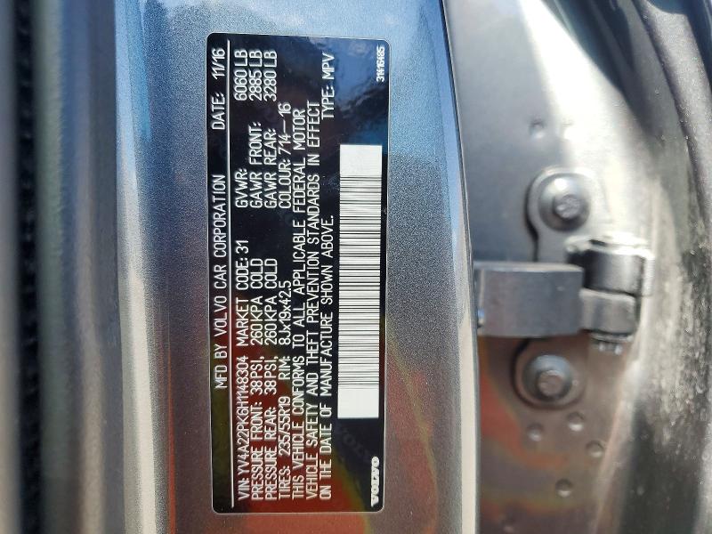 Продажа на аукционе авто 2017 Volvo Xc90, vin: YV4A22PK6H1148304, номер лота: 71833066