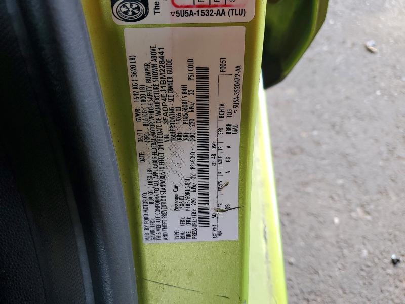 Aukcja sprzedaży 2011 Ford Fiesta, vin: 3FADP4EJ1BM228441, numer aukcji: 71179806