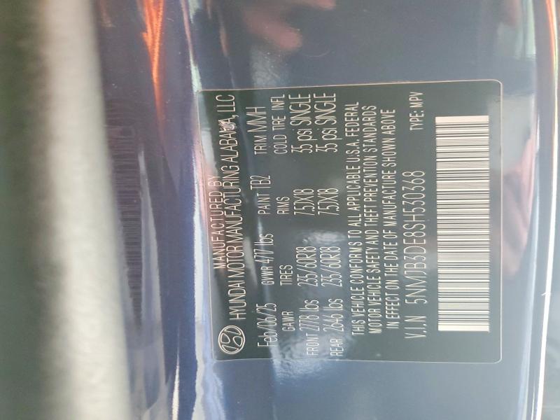 71495136 :رقم المزاد ، 5NMJB3DE8SH530368 vin ، 2025 Hyundai Tucson مزاد بيع