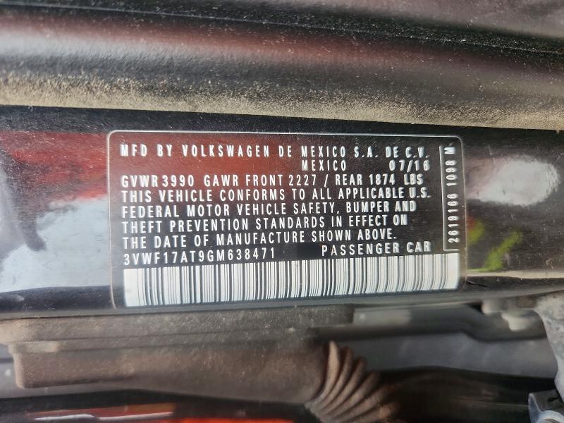 71188266 :رقم المزاد ، 3VWF17AT9GM638471 vin ، 2016 Volkswagen Beetle مزاد بيع