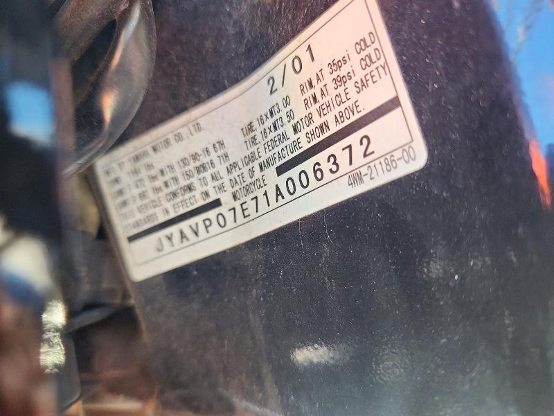 Aukcja sprzedaży 2001 Yamaha Xv1600, vin: JYAVP07E71A006372, numer aukcji: 72301946