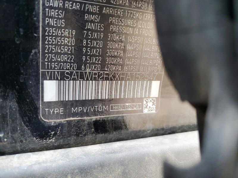 Продажа на аукционе авто 2017 Land Rover Range Rover Sport, vin: SALWR2FKXHA152547, номер лота: 73196446