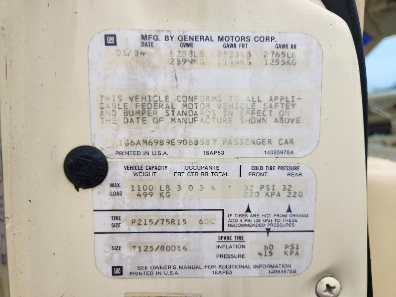 Aukcja sprzedaży 1984 Cadillac Deville, vin: 1G6AM6989E9088587, numer aukcji: 72902106