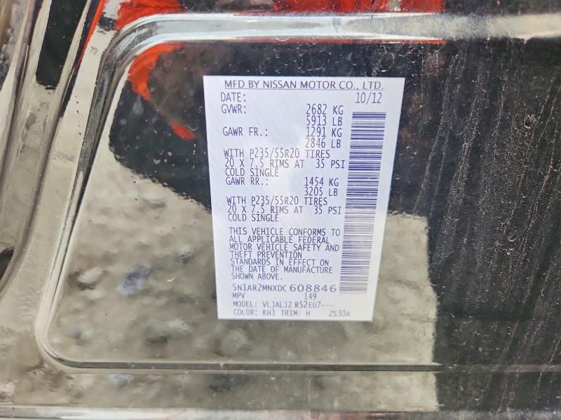 Aukcja sprzedaży 2013 Nissan Pathfinder, vin: 5N1AR2MNXDC608846, numer aukcji: 70734636