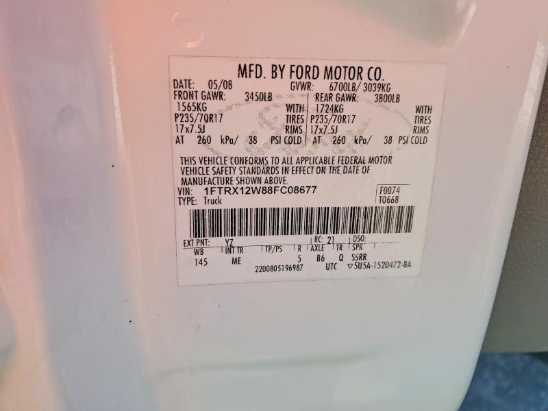 Продажа на аукционе авто 2008 Ford F150, vin: 1FTRX12W88FC08677, номер лота: 71976956