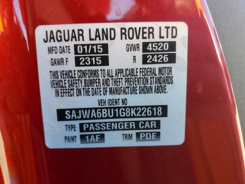 Продаж на аукціоні авто 2016 Jaguar F-type, vin: SAJWA6BU1G8K22618, номер лоту: 71268386