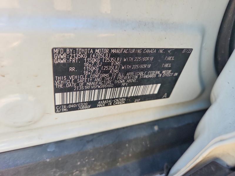 71202496 :رقم المزاد ، 2T3S1RFV6PW386460 vin ، 2023 Toyota Rav4 مزاد بيع