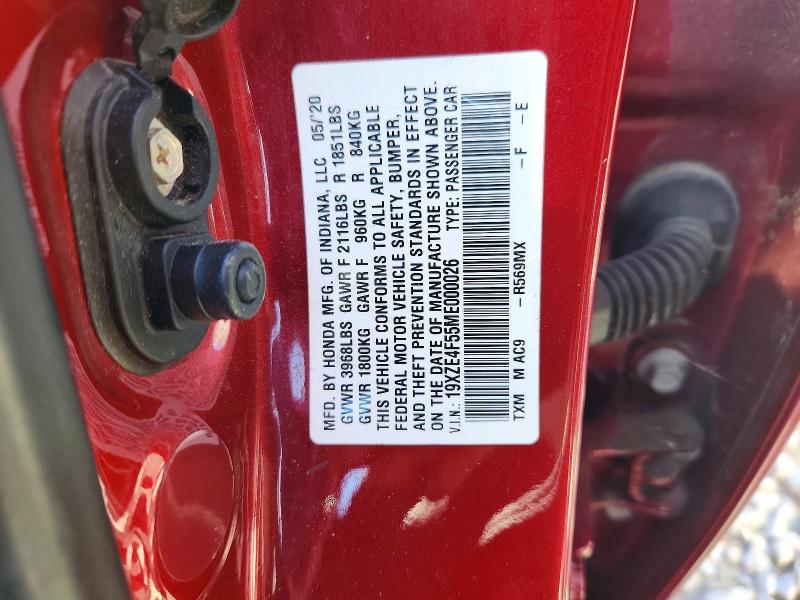 71672766 :رقم المزاد ، 19XZE4F55ME000026 vin ، 2021 Honda Insight مزاد بيع