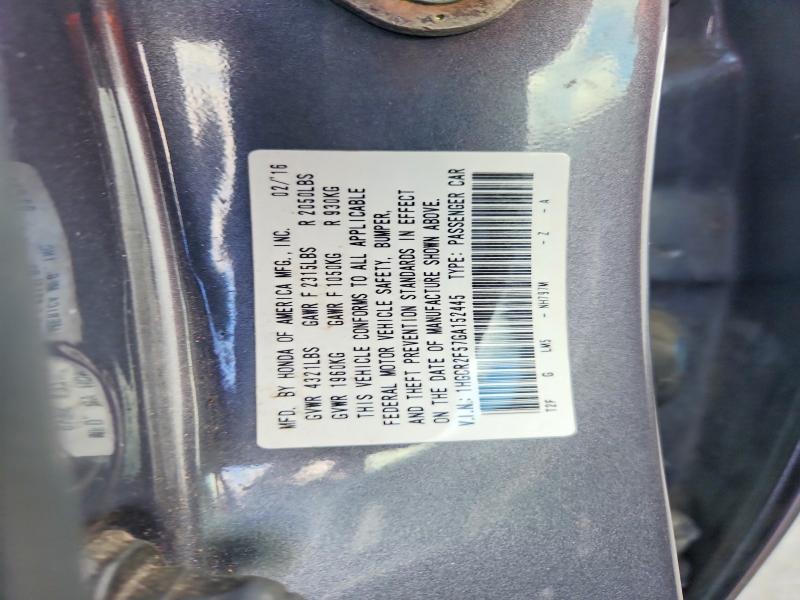 71140226 :رقم المزاد ، 1HGCR2F57GA152445 vin ، 2016 Honda Accord مزاد بيع