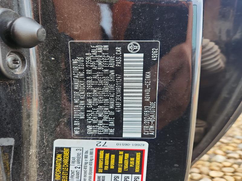 2010 Toyota Camry მანქანა იყიდება აუქციონზე, vin: 4T4BF3EK1AR011247, აუქციონის ნომერი: 70920436