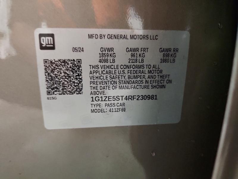 71383206 :رقم المزاد ، 1G1ZE5ST4RF230981 vin ، 2024 Chevrolet Malibu مزاد بيع