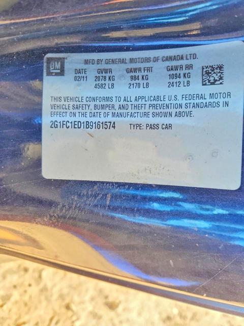 71074726 :رقم المزاد ، 2G1FC1ED1B9161574 vin ، 2011 Chevrolet Camaro مزاد بيع