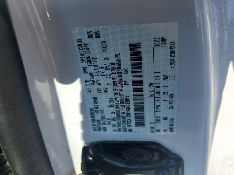 Продажа на аукционе авто 2019 Ford F150, vin: 1FTEX1CB1KKC62055, номер лота: 72401866