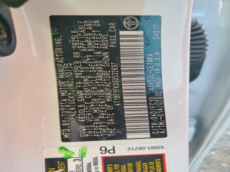 63449136 :رقم المزاد ، 4T1BF1FKXGU532697 vin ، 2016 Toyota Camry مزاد بيع
