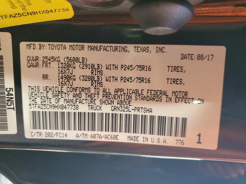 Продаж на аукціоні авто 2017 Toyota Tacoma, vin: 5TFAZ5CN9HX047738, номер лоту: 62914786