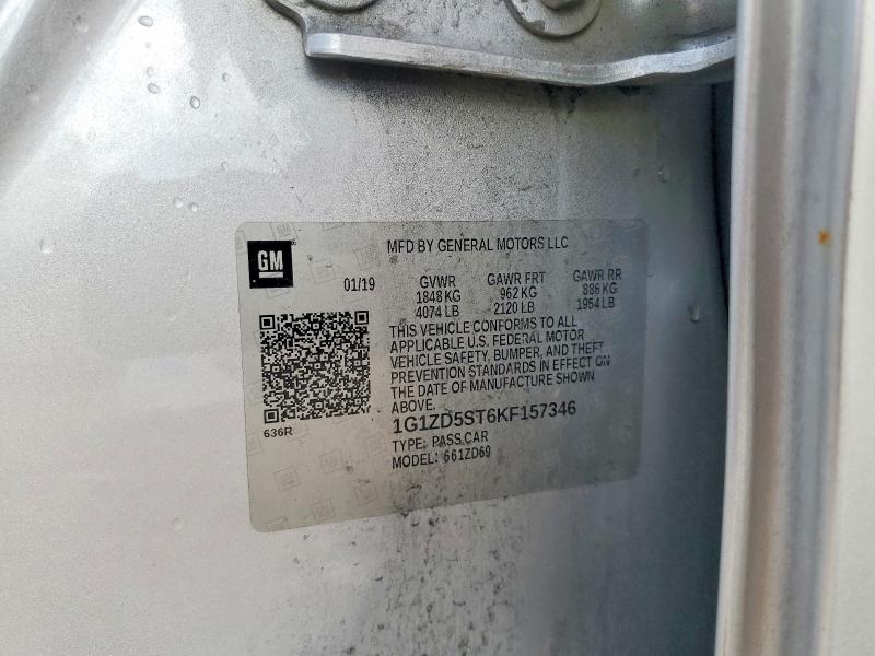 71485036 :رقم المزاد ، 1G1ZD5ST6KF157346 vin ، 2019 Chevrolet Malibu مزاد بيع