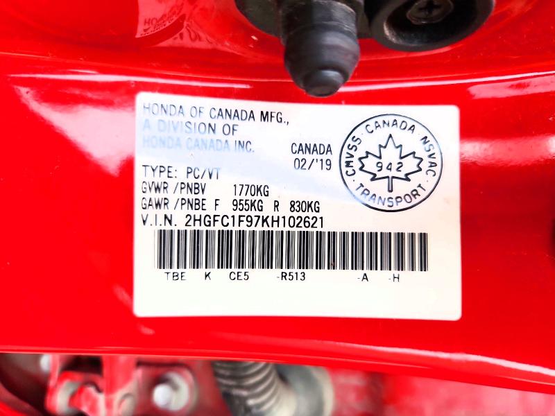 Продажа на аукционе авто 2019 Honda Civic, vin: 2HGFC1F97KH102621, номер лота: 70995066