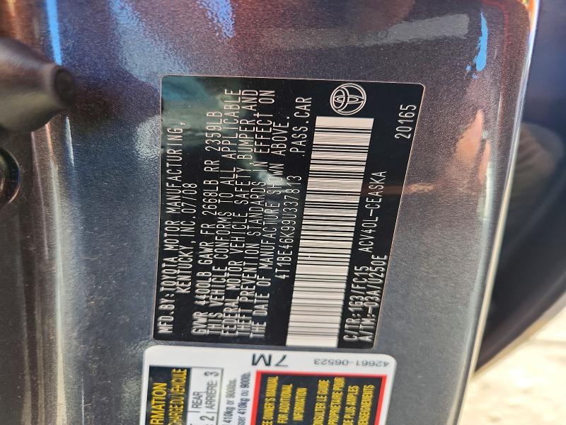 2009 Toyota Camry მანქანა იყიდება აუქციონზე, vin: 4T1BE46K99U337813, აუქციონის ნომერი: 70639746