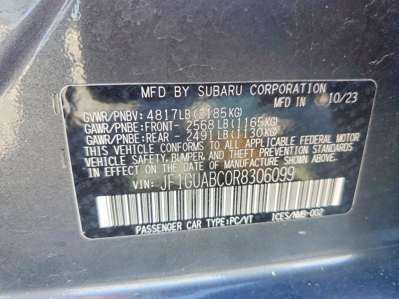 Продажа на аукционе авто 2024 Subaru Impreza, vin: JF1GUABC0R8306099, номер лота: 71739146