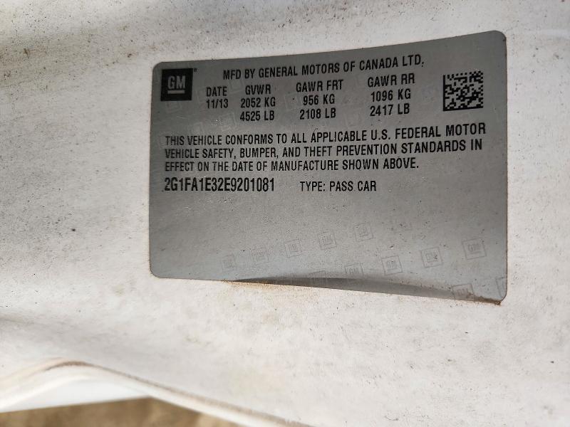 73118526 :رقم المزاد ، 2G1FA1E32E9201081 vin ، 2014 Chevrolet Camaro مزاد بيع