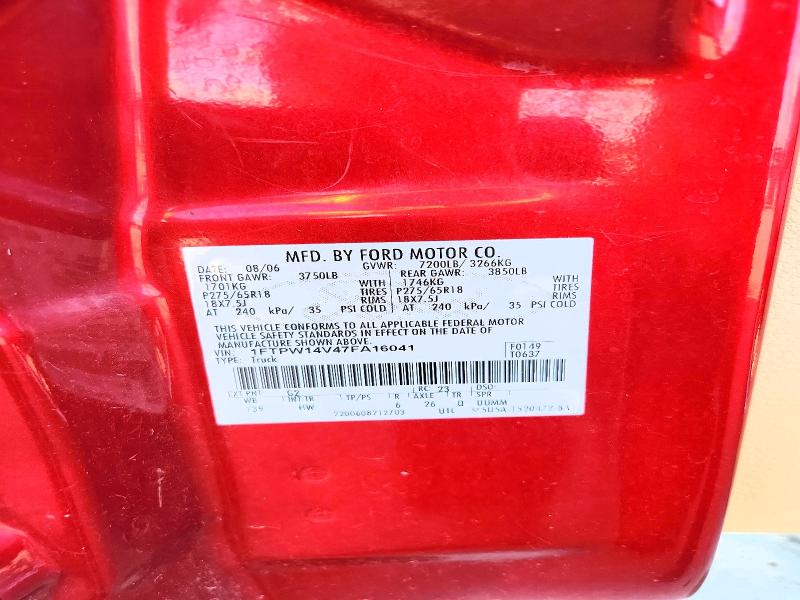 Продажа на аукционе авто 2007 Ford F150, vin: 1FTPW14V47FA16041, номер лота: 71885746