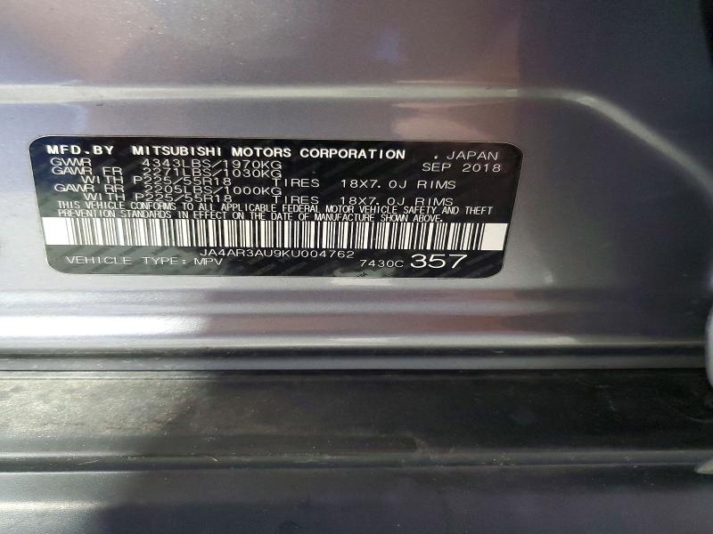 Продаж на аукціоні авто 2019 Mitsubishi Outlander Sport, vin: JA4AR3AU9KU004762, номер лоту: 70693066