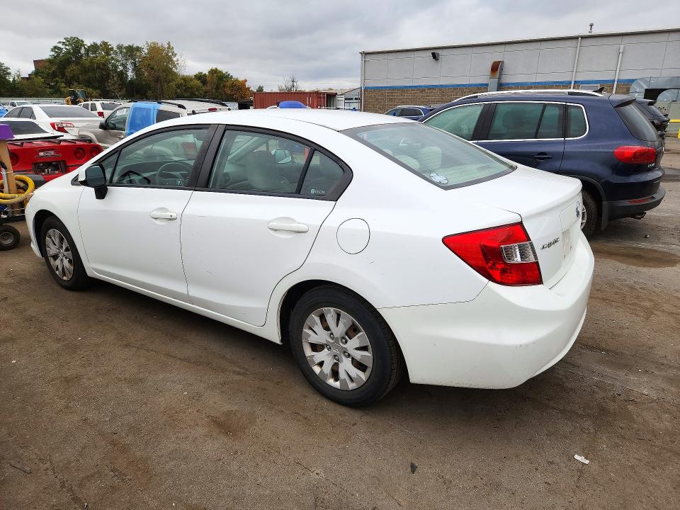 72102866 :رقم المزاد ، 2HGFB2F57CH317715 vin ، 2012 Honda Civic مزاد بيع