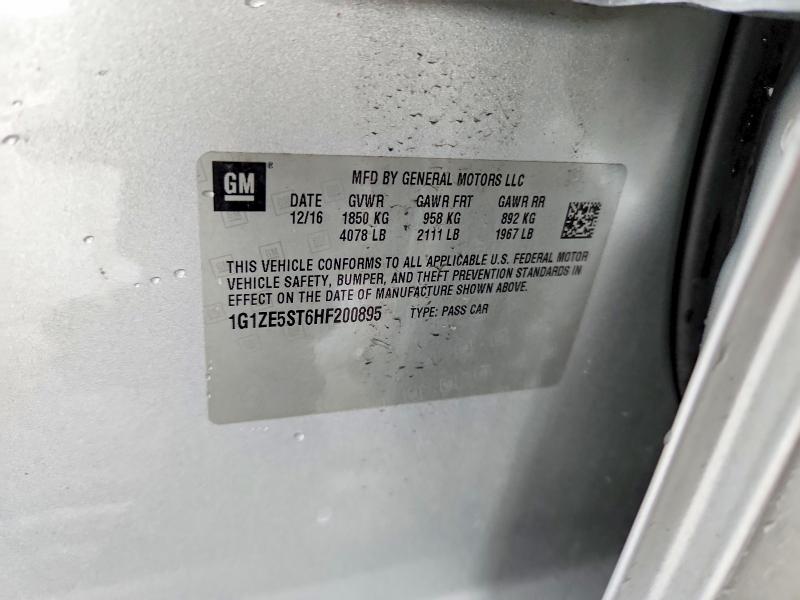 71429396 :رقم المزاد ، 1G1ZE5ST6HF200895 vin ، 2017 Chevrolet Malibu مزاد بيع