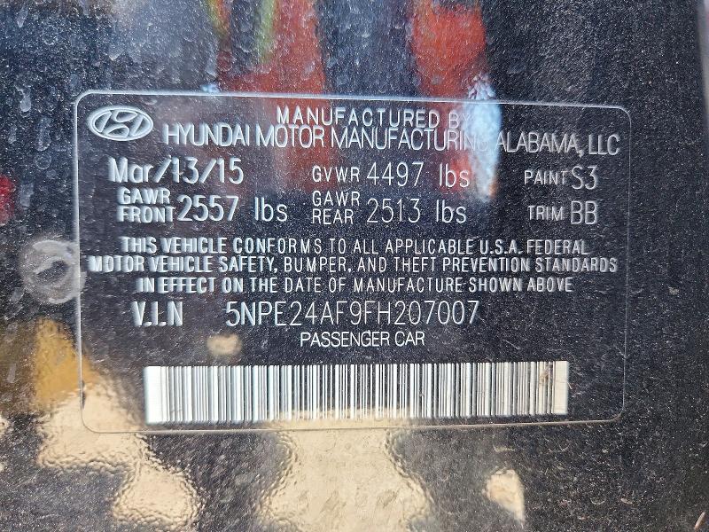 Продаж на аукціоні авто 2015 Hyundai Sonata, vin: 5NPE24AF9FH207007, номер лоту: 72009126