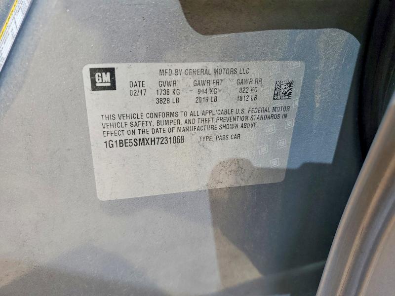 Aukcja sprzedaży 2017 Chevrolet Cruze, vin: 1G1BE5SMXH7231068, numer aukcji: 71252776