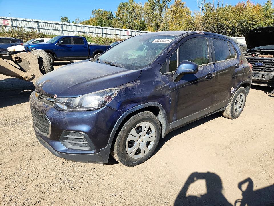 2018 Chevrolet Trax მანქანა იყიდება აუქციონზე, vin: 3GNCJKSB4JL254357, აუქციონის ნომერი: 72029686