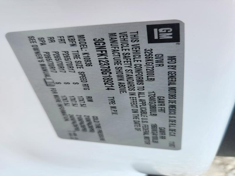 2008 Chevrolet Avalanche მანქანა იყიდება აუქციონზე, vin: 3GNFK12378G189214, აუქციონის ნომერი: 72913776