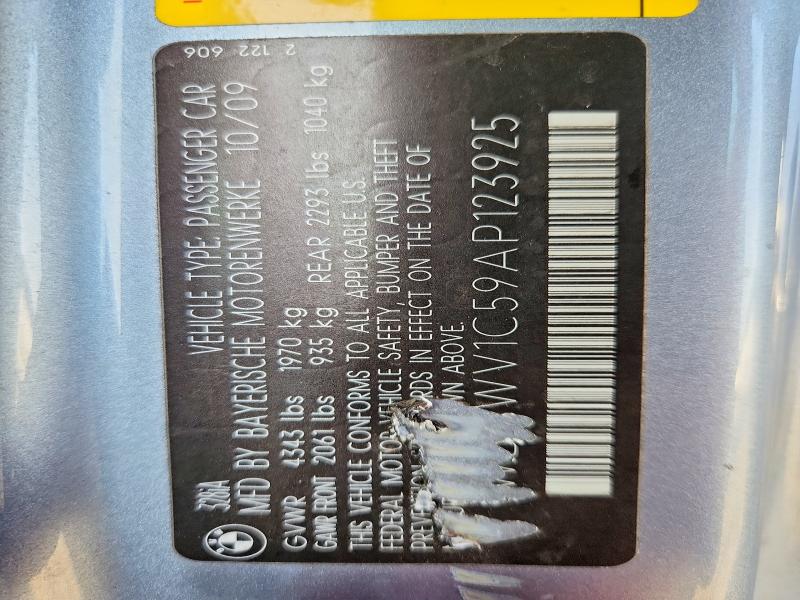 Продаж на аукціоні авто 2010 Bmw 328, vin: WBAWV1C59AP123925, номер лоту: 70359926