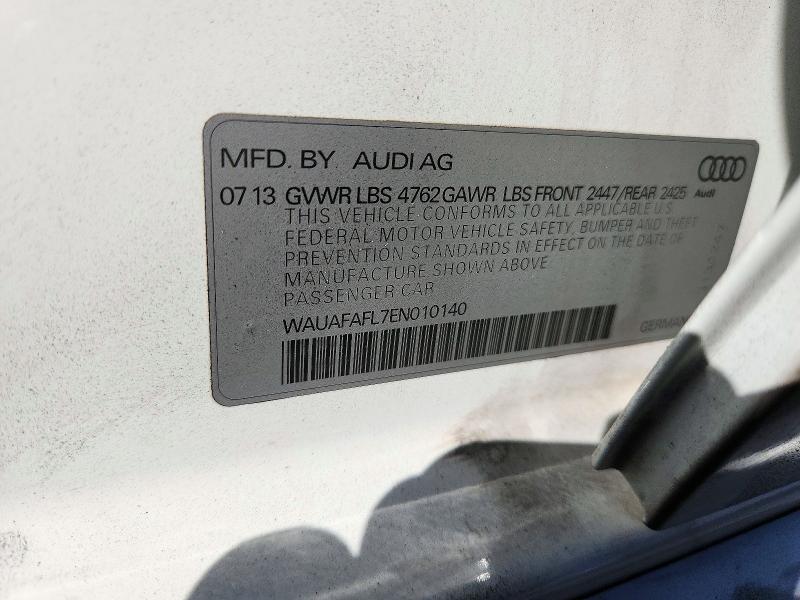 Продажа на аукционе авто 2014 Audi A4, vin: WAUAFAFL7EN010140, номер лота: 72133686