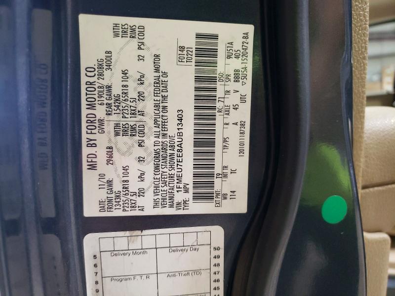 Продажа на аукционе авто 2010 Ford Explorer, vin: 1FMEU7EE8AUB13403, номер лота: 70172886