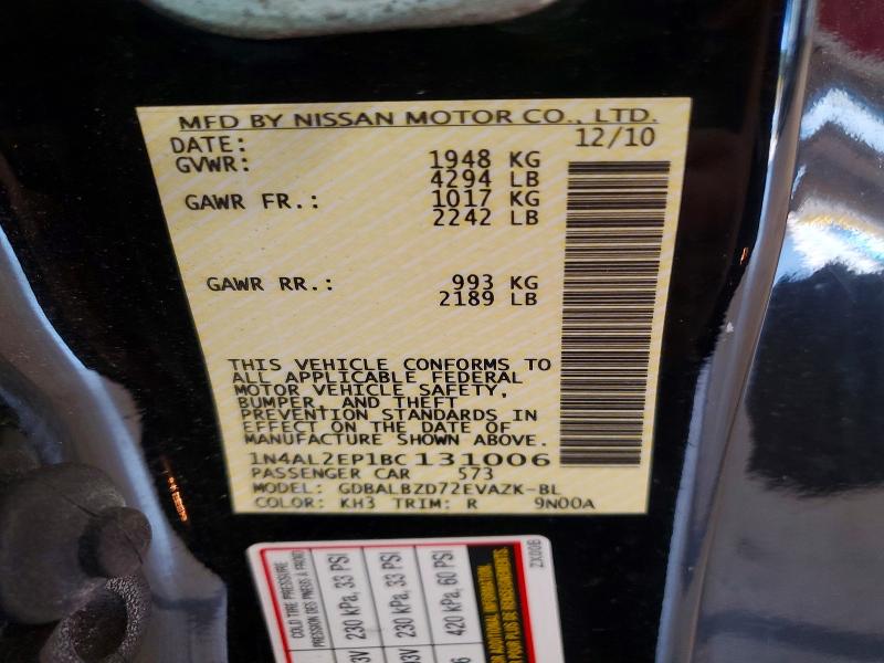 70887726 :رقم المزاد ، 1N4AL2EP1BC131006 vin ، 2011 Nissan Altima مزاد بيع