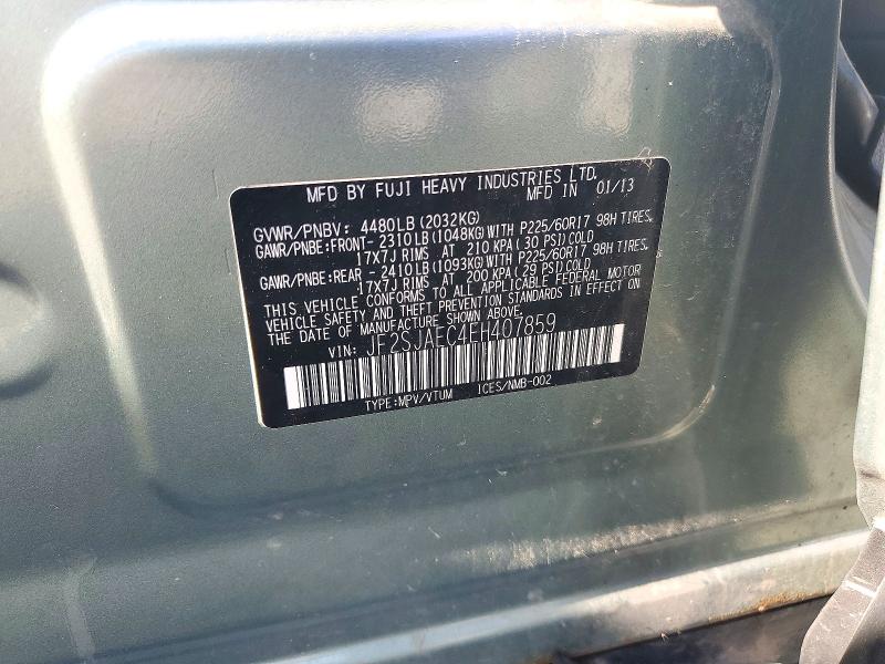 Продажа на аукционе авто 2014 Subaru Forester, vin: JF2SJAEC4EH407859, номер лота: 71267536