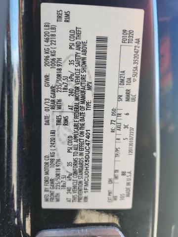 Продажа на аукционе авто 2013 Ford Escape, vin: 1FMCU0HX5DUC47401, номер лота: 71686926