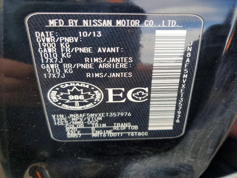 Продаж на аукціоні авто 2014 Nissan Juke, vin: JN8AF5MVXET357976, номер лоту: 71821386