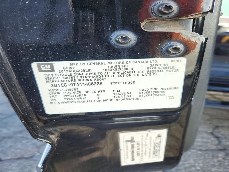 74063906 :رقم المزاد ، 2GTEC19T411406238 vin ، 2001 Gmc New Sierra مزاد بيع