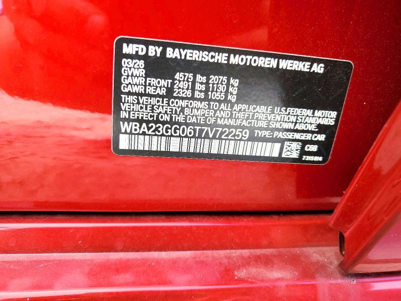 70115666 :رقم المزاد ، WBA23GG06T7V72259 vin ، 2026 Bmw 228xi مزاد بيع