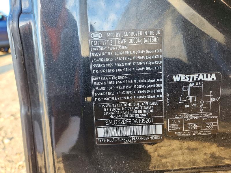 Aukcja sprzedaży 2013 Land Rover Range Rover, vin: SALGS2DF9DA105261, numer aukcji: 72621326
