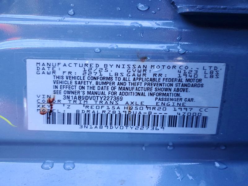 72494286 :رقم المزاد ، 3N1AB9DV0TY227369 vin ، 2026 Nissan Sentra مزاد بيع