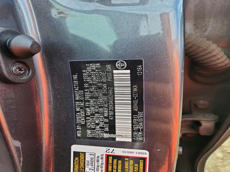 Продажа на аукционе авто 2010 Toyota Camry, vin: 4T1BF3EK0AU024842, номер лота: 69458236