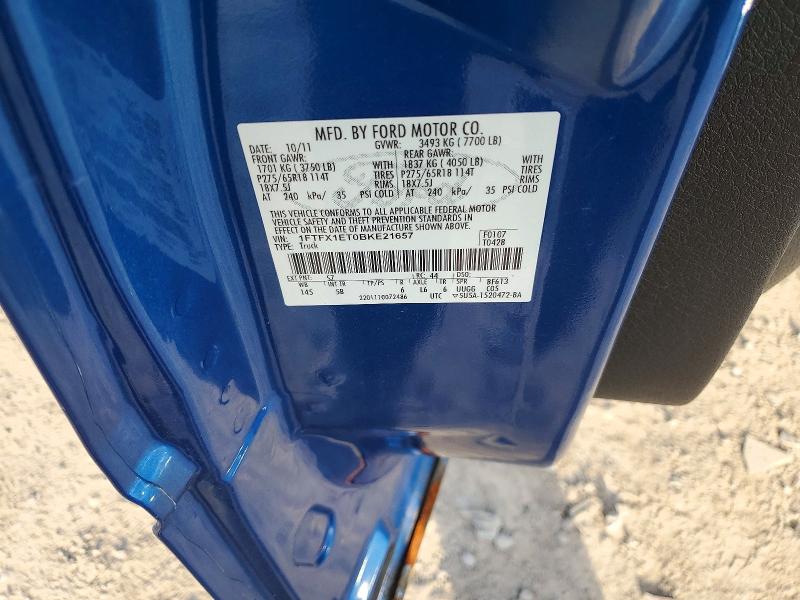 Aukcja sprzedaży 2011 Ford F150, vin: 1FTFX1ET0BKE21657, numer aukcji: 72021416