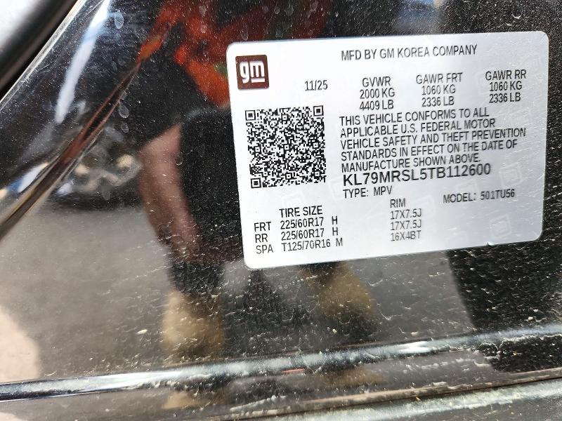 72105686 :رقم المزاد ، KL79MRSL5TB112600 vin ، 2026 Chevrolet Trailblazer مزاد بيع