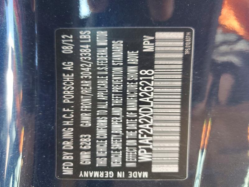Продаж на аукціоні авто 2013 Porsche Cayenne, vin: WP1AF2A2XDLA26218, номер лоту: 72647936