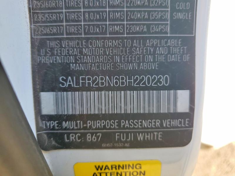 Aukcja sprzedaży 2011 Land Rover Lr2, vin: SALFR2BN6BH220230, numer aukcji: 71254776