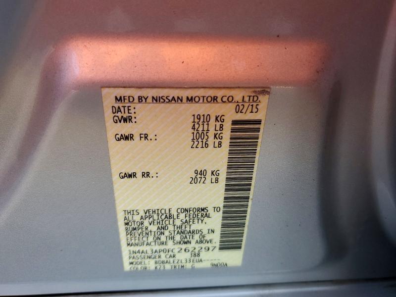 Продаж на аукціоні авто 2015 Nissan Altima, vin: 1N4AL3AP0FC262297, номер лоту: 71404746