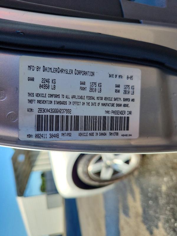 Продаж на аукціоні авто 2006 Dodge Charger, vin: 2B3KA43G66H237992, номер лоту: 71695096